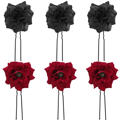 ifundom 6pezzi Forcine Per Capelli Forma Di Fiore Per Sposa Forcine Per Chignon Forma Di u Decorazioni Floreali Per Capelli Raccolti Accessori Per Feste e Serate