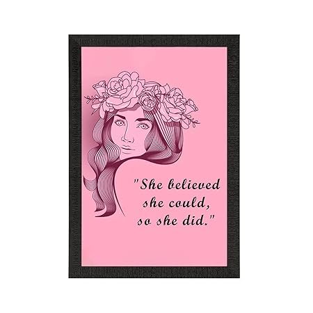 Cadre motivation She Believed She Could cadeau anniversaire femme inspirant
