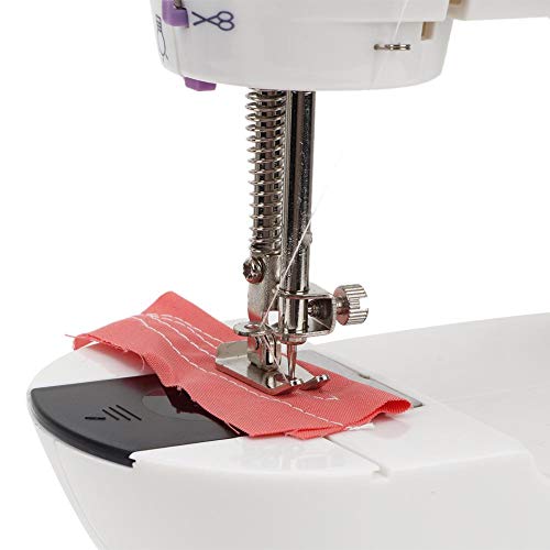 Máquina de coser, máquina de coser eléctrica para el hogar, Mini máquina de acolchar con mesa de extensión de pedal, aguja enhebradora(Enchufe de la UE)