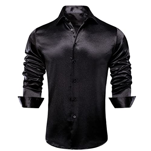 Chemise en soie pour homme couleur unie CY-1503 idéale pour mariages et soirées L