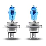 【Súper brillante】 100/90W 6000K, hasta un 150% más de luz en la carretera en comparación con una bombilla halógena original estándar.