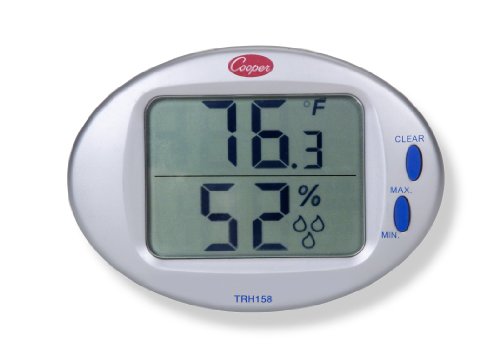 Flash Sale Cooper-Atkins TRH158-0-8 Digital Temperature/Humidity Wall Thermometer with Built-in Sensor, 32/122° F Temperature Range