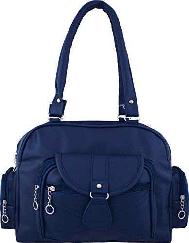 Bellina D pocket blue Shoulder handbag for women, blue