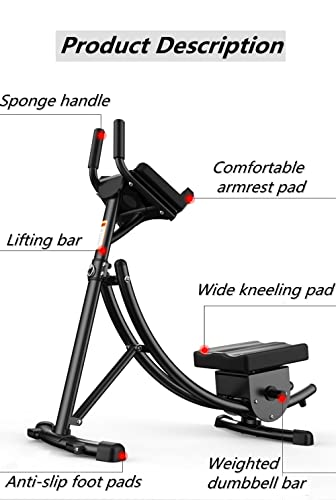 ComMax Ab Machine Core Abdominal Workout Equipment For Home Gym Adjustable Ab Crunch Foldable Strength Training Exercise Machine - Thumbnail 3