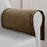 Joywell Velvet Armrest Cover for Recliner Armchair Slipcover for Living Room Couch Loveseat Sofa Arm...