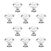 Crystal Glass Cabinet Knobs, PAPRMA 10 Pcs 30mm Diamond Shape Pulls Handles for Drawer Kitchen Cabinets Dresser Cupboard Wardrobe, Clear
