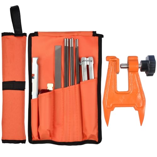 Karvayna 14-Piece Chainsaw File Kit with Vise