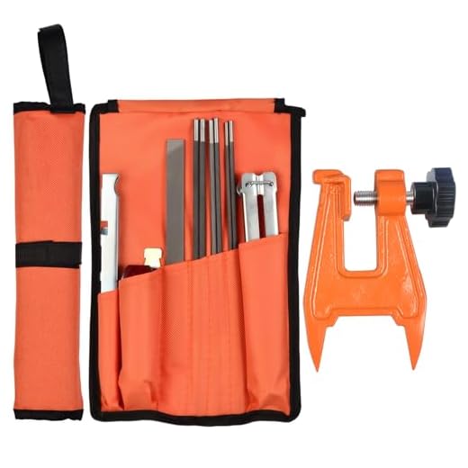 karvayna Universal Field Chainsaw File Kit, 14pcs Chain Saw File Set, 5/32" 7/32" 3/16" 1/8" 11/64" 13/64" Chainsaw Sharpening Files with Stump Vise