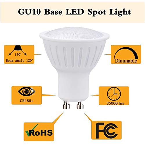 Led Bulbs GU10 5 Watts Spotlight, 50 Watts Halogen Replacement, 3000K Soft White Dimmable MR16 Shape 520LM Recessed Light Bulb, Pack of 6 - Image 5