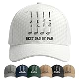 NAZENTI Custom Best Dad By Par Cap, Personalized Name Printed Hat Gifts for Daddy, Best Grandpa By Par Cap, Golfer Over Printed Hats, Father's Day Golf Lovers Gift for Him 01