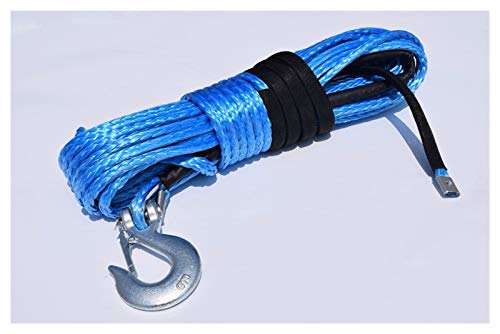 Línea sintética de 11mm para rutas de montaña con cabrestante eléctrico y gancho de rescate