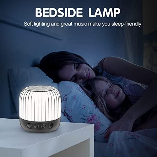 layajia Night Light Bluetooth Speaker, Multicolor Changing Bedside Lamp, LED Table Lamp, Built-in Mic, Support TF Card, MP3 Player, Best Gifts for Girls Boys Teens Women Men Friends Christmas