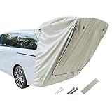 GEESDF Toldo para Autocaravana, Toldo para Furgoneta, Toldo para Portón Trasero De Coche, Carpa Parasol para Portón Trasero De Coche, Tela Oxford, Bolsa De Almacenamiento, Refugios,Blanca