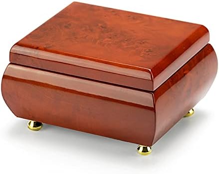 MusicBoxAttic Wooden Music Jewelry Box - Simplicity, Style, and Melodic Sophistication in Solid Mahogany -Vintage Jewelry Organizer with Musical Playback - Choose Your Favorite Song - Perfect Music Gift for Girls ,Women and Lovers - Danny Boy