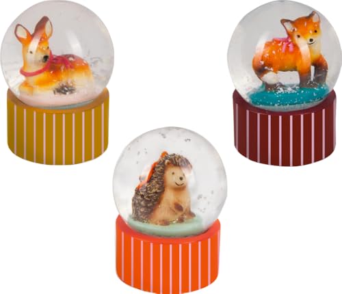 Schneekugel Weihnachtsdorf 21 DIE SPIEGELBURG - XS-Schneekugel - Wintertiere im Weihnachtswald,...