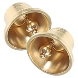 POPETPOP 2Stücke Vintage Messingglocken für DIY Rustikale Hängedekoration Weihnachtsbaum Türglocken Dekorative Glockenanhänger für Festliche Anlässe