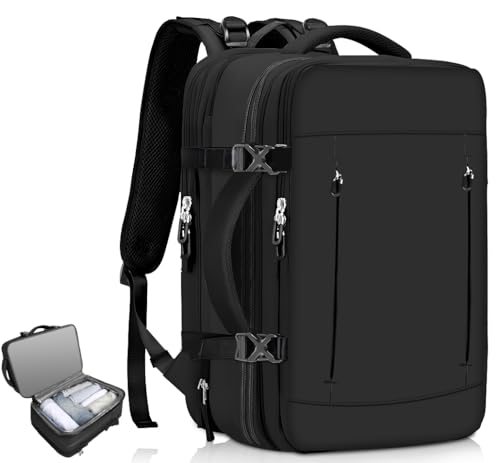 Mochila Expansivel, Mochila Viagem Grande Capacidade 45 x 32 x (18-29) cm com USB