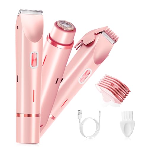 Electric Bikini Trimmer for Women, 2-in-1 Hair Shaver and Epilator,