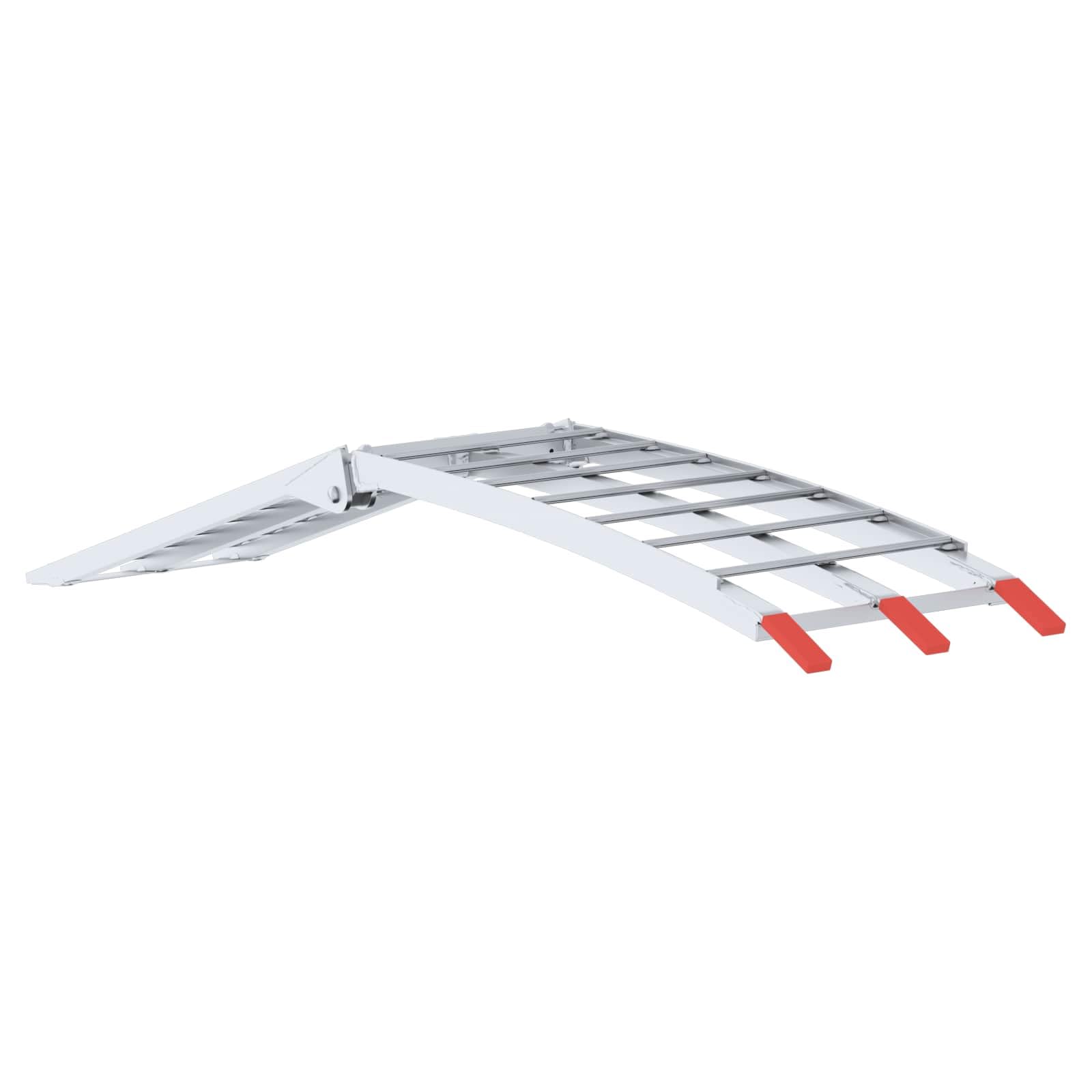 Motorradrampe klappbar aus Aluminium 180x28cm Laderampe Auffahrrampe für Motorrad Quad Moped Roller 340kg Traglast Silber
