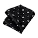 DiBanGu Fashion Silk Christmas Tie with Handkerchief cufflinks set Black White Snowflake Jacquard Ties for Party