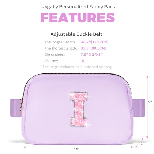 Image of Uygafly Gift for Teen Girls Kids Daughter Her - Birthday Gifts for 3 4 5 6 7 8 9 10 11 12 13 Year Old Girls,Fanny Pack Crossbody Bag Purse Belt Bag Cute Trendy Stuff | Lavender,I