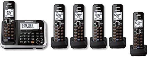 Panasonic KX-TG6845B + 1 KX-TGA680B HANDSETS (6 Handsets total) DECT 6.0 PLUS Digital Cordless Phone System (KX-TG6846B, KX-TG6844B + 2, KX-TG6843B + 3, KX-TG6842B + 4, KX-TG6841B + 5) (Renewed)