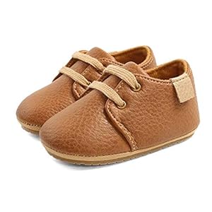 LACOFIA Baby Boys Sneakers Lace-up Oxford Shoes Infant Anti-Slip First Walking Shoes