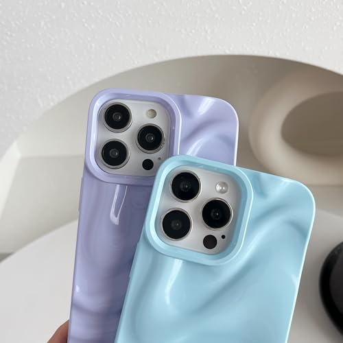 Coque iPhone 14 Pro Max vague d'eau argent clair antichoc silicone