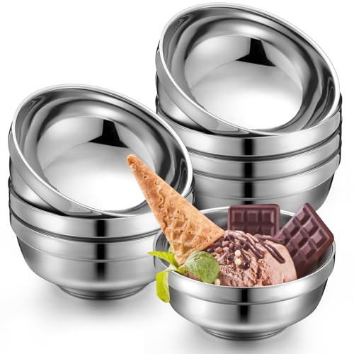 Set de 8 Tazones de Acero Inoxidable 34 oz miniatura 1