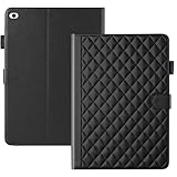 Tablet-Hülle Kompatibel mit iPad Mini 1/2/3/4/5 7 Zoll Halterungsschale Schale aus PU- und TPU-Materialien Schale mit Kartensteckplatz Stoßfeste Schale Slim Case Schale Fashiona Schale(Black)