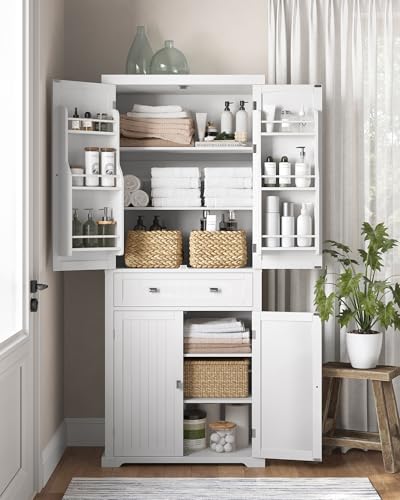 Almacenamiento de cocina blanco BBC561W21 armario despensa con baldas ajustables 8