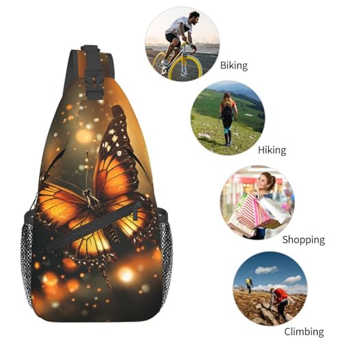 Bolso cruzado para hombre naranja estilo sling miniatura 6