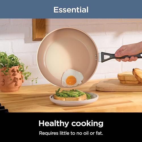 Ninja Pots and Pans Set Non Stick, Extended Life Select Ceramic Cookware Set, 10-Piece Nonstick, PFOA Free, Oven Safe to 350°F, Induction Compatible, CK89010CBF (Canadian Version) by Ninja - Used condition - Image 4