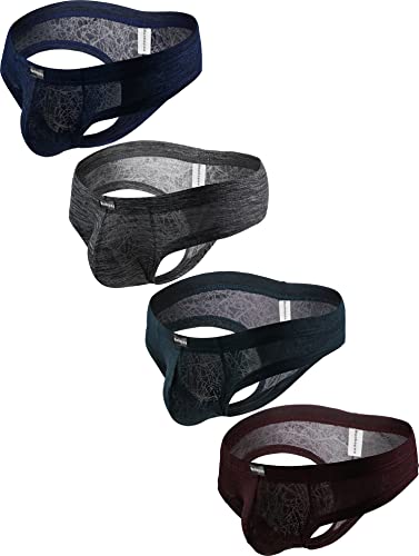 Men's Cheeky stretch Thong Trunks Underwear Sexy Soft Briefs Panties