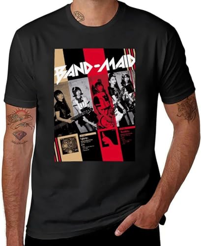 Photo de Band Maid T-Shirt Mens Black Tees Unisex Shirt L