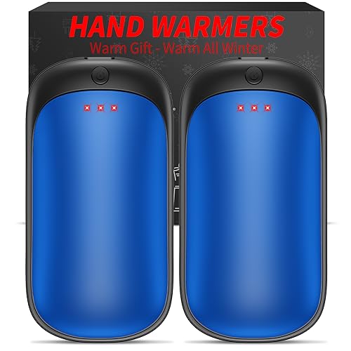 Image of 2 Pack Hand Warmers Rechargeable, Portable Electric Hand Warmers Reusable, USB 2 in 1 Handwarmers, Outdoor /Indoor /Warm Gifts for Men Women