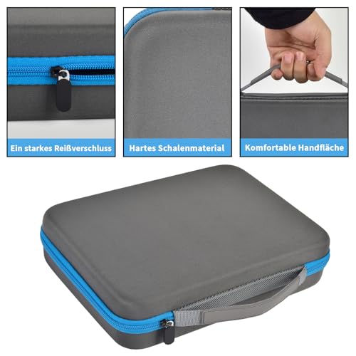 Batterie Aufbewahrungsbox Box, Batteriekasten Koffer mit Batterietester BT-168, Batterie Organizer Hält 161+ Batterien AA AAA C D Cell 9V 3V Lithium LR44 CR2 CR1632 CR2032 - Grau -Nur Fall