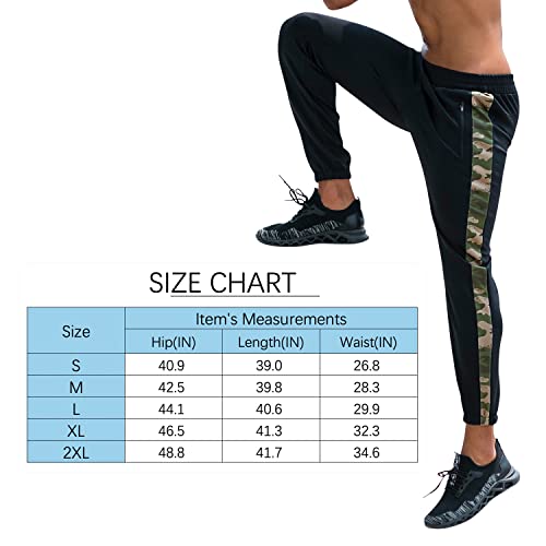 Kolongvangie Men's Gym Jogger Camouflage Pants Casual Workout Track Hiking Travel Pants Running Outdoor Sports Sweatpants With Zipper Pockets #TOP6