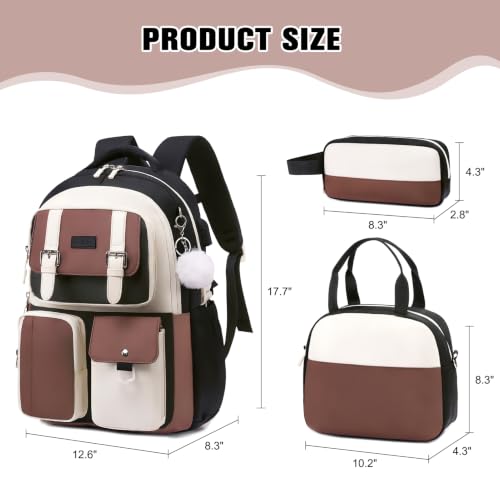 Similove Backpack for Girls, School Backpacks for Teen Girls with Lunch Box by Similove - Used condition - Image 2