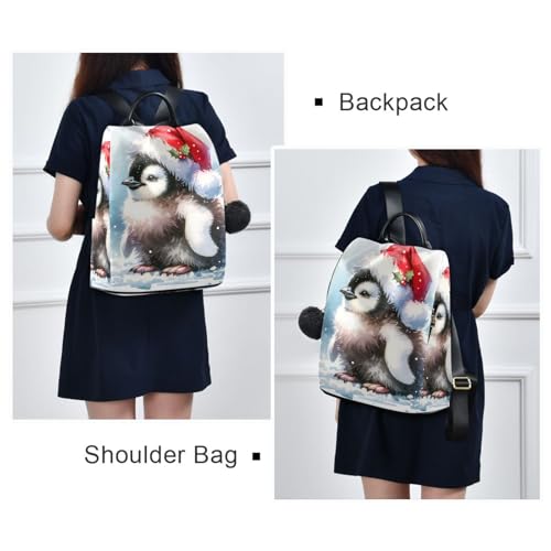 Mochila antirrobo de pingüino para mujer con bolsillos ocultos de seguridad 7