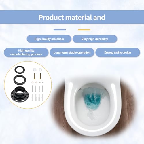 Image of 385345892 RV Toilet Seal Kit 3 Inch Socket Flange Kit Compatible with Do-Metic 300 310 320 Replacement for 385345892 34120 12524 Sealand 510 511H 2010 2011 Combo Kit Durable RV Toilet Accessory