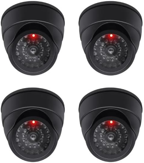 Karessories Fake Security Camera with Red LED Light, Dummy Surveillance System, Dome CCTV (4)