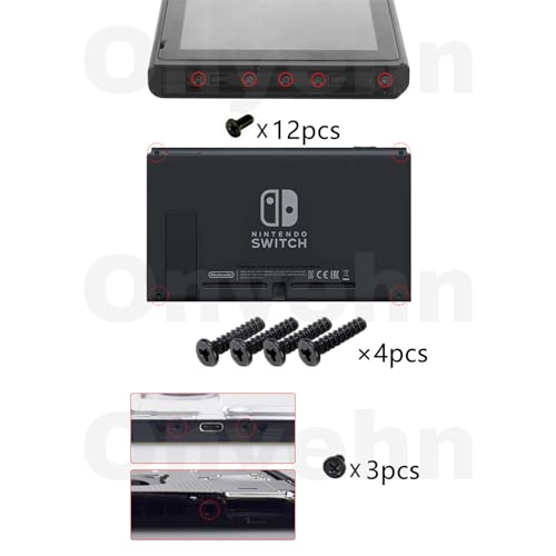 Onyehn Left and Right Slide Rail with Flex Cable,Repair Kit for Nintendo Switch Slide Rail Bar Replacement Kit for NS Switch Console Rebuild Track Accessories(30 in 1) - Thumbnail 4