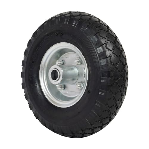 Roue de diable gonflable 260x85mm - 3.00-4 alésage 20mm jante acier - Axe déporté - Idéal pour diable, chariot