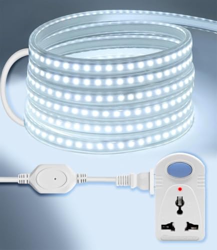 Tira de luz LED blanca pura 6500K 1 m con interruptor miniatura 5