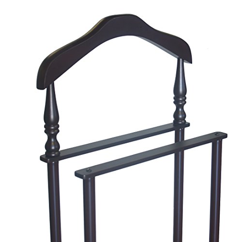 Proman Products Sakura Twin Valet with Wooden Hanger, Trouser Bar & Tie Bar, Walnut