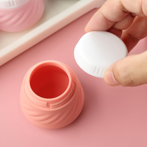 Gemice Travel Containers for Toiletries, Silicone Cream Jars TSA Approved Travel Size Containers with Toiletry Bag, Wide Mouth Leak-proof TravelAccessories with Lid for Cosmetic Cream (4 Pack) - Image 3