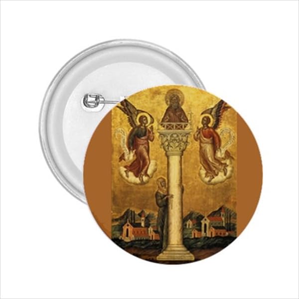 St Simeon-Stylite #A 2.25" Button/pin souenir