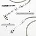 Zreneyfex 36 inch Automotive Universal Braided Throttle Cable Kit, Stainless Steel Gas Cable, Swap Braided Throttle Cable Kit