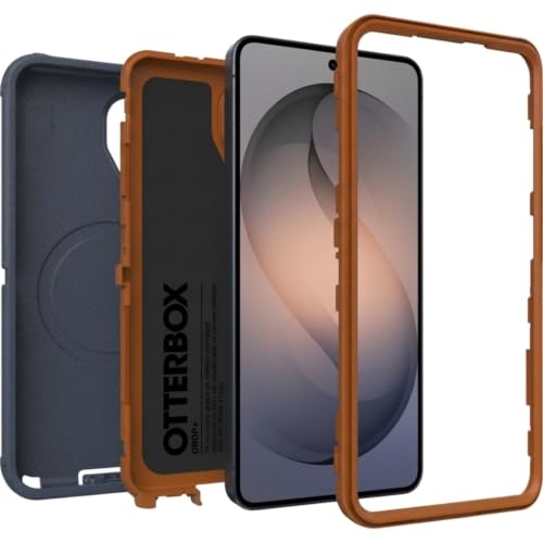 Image of OtterBox Samsung Galaxy S26 (Only) - Defender Series Case - Navy Canyon (Blue & Orange) - Tough - Rugged & Durable - Samsung Galaxy Phone Case with Magnets
